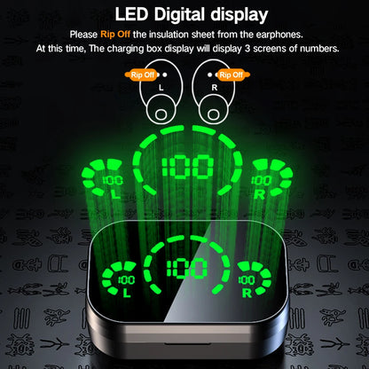 New TWS Wireless Bluetooth Earphones Sport Stereo Headphones HiFi Music Earbuds With Built-in Microphone HD Call Gaming Headset - Merit Sell