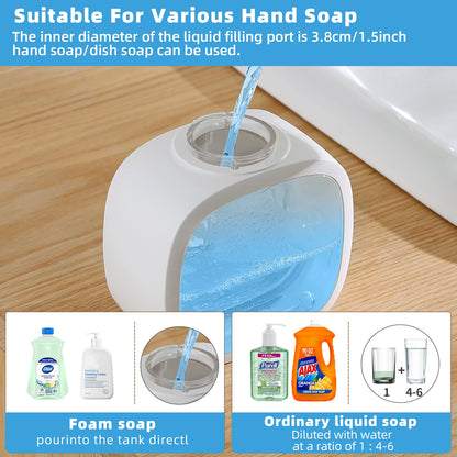 New Wall Mounted Automatic Soap Dispenser Foam Smart Hand Washing Machine 500ml Liquid Rechargeable Bathroom Induction Sensor - Merit Sell