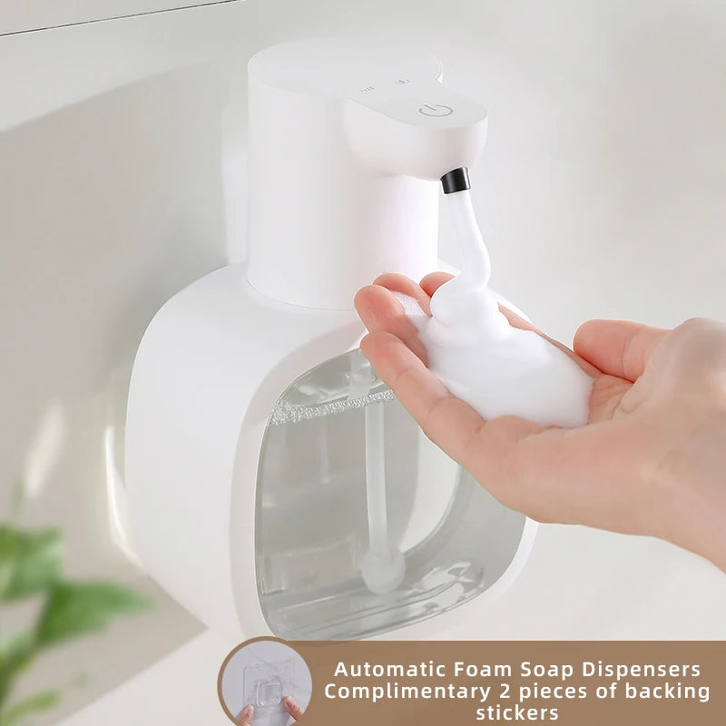 New Wall Mounted Automatic Soap Dispenser Foam Smart Hand Washing Machine 500ml Liquid Rechargeable Bathroom Induction Sensor - Merit Sell
