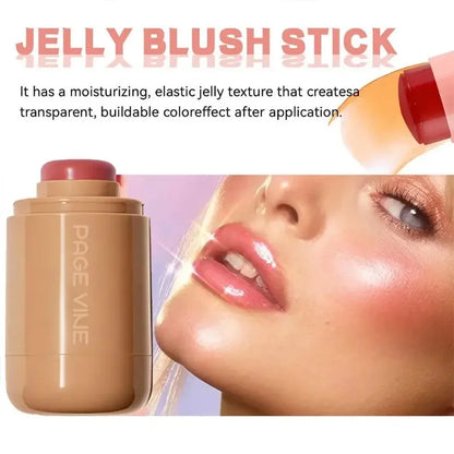 New2025 Blush Stick Cream PAGE VINE Pocket Lip Cheek Pocket Rouge Highlights to Brighten Natural Hydrating Korea Pink Cosmetics - Merit Sell