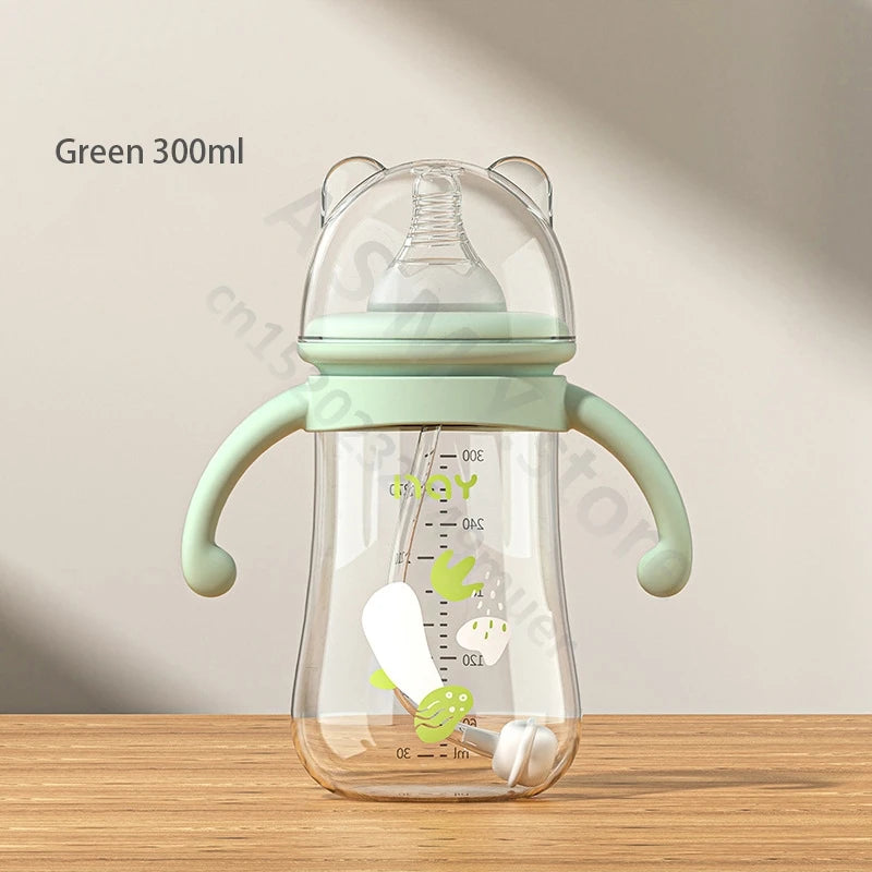 Newborn bottle/Big baby bottle/Handle anti bloating and anti falling baby bottle/Used by babies over 6 months old - Merit Sell