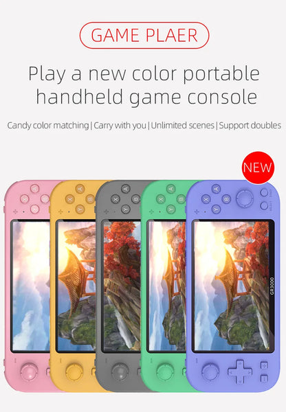 Newest 5.1 Inch HD Dual Controller Portable Retro Arcade Fc GR3000 Handled Game Console - Merit Sell