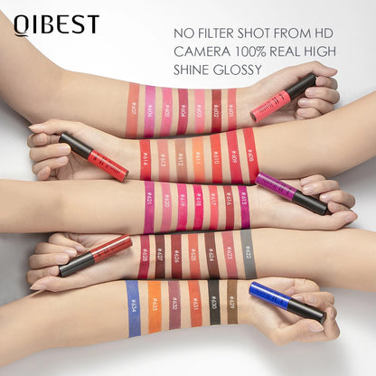 Nude Matte Lip Gloss Long-lasting Velvet Lipstick Waterproof Non-stick Cup Sexy Red Dark Lip Tint Purple Black Lip Glaze Makeup