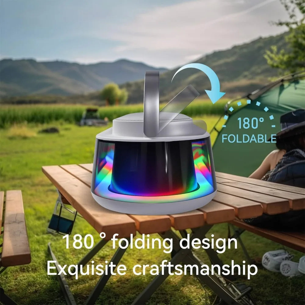 OKOP 15W Bluetooth Speaker with Wireless Charging Desktop Alarm Clock RGB Ambient Light USB TF AUX Subwoofer - Merit Sell