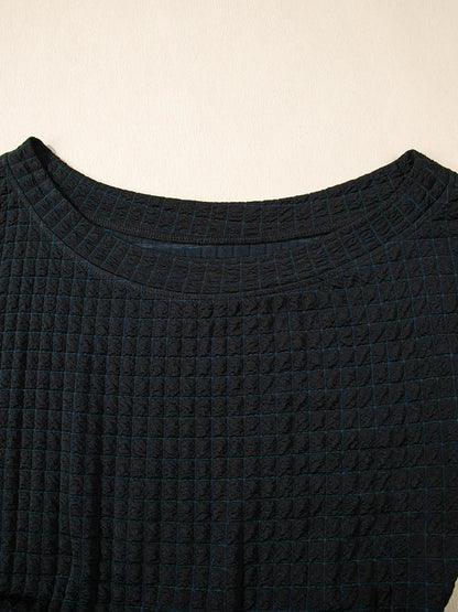 One Shoulder Short Sleeve Knotted Waist Jumpsuit - Merit Sell