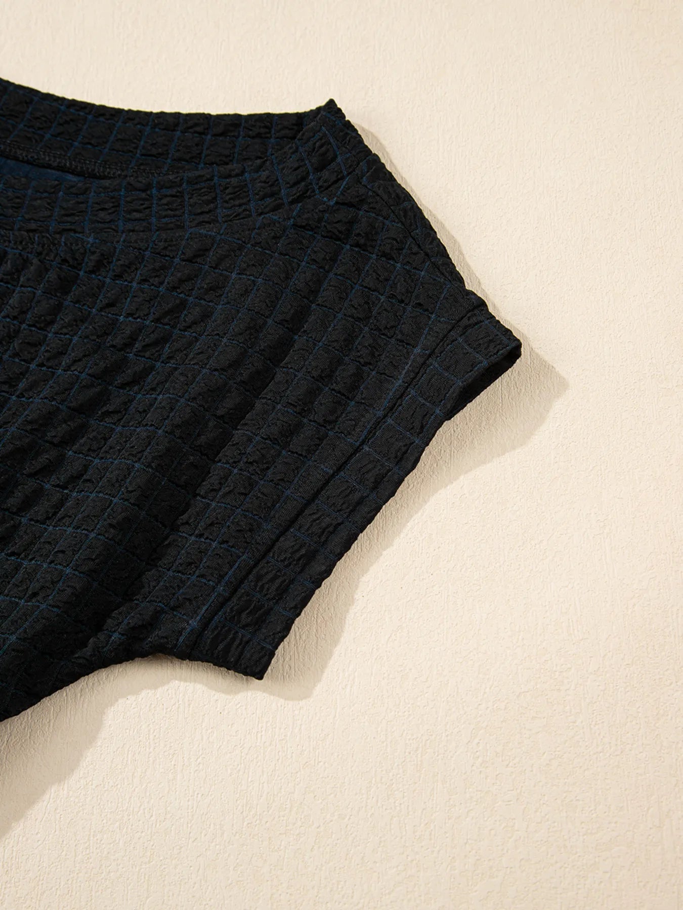 One Shoulder Short Sleeve Knotted Waist Jumpsuit - Merit Sell