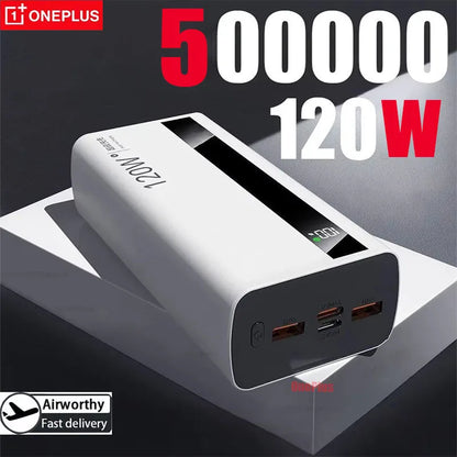 OnePlus 200000mA High Capacity Power Bank 120W Super Fast Charging Battery LED Digital Display Powerbank For Xiaomi Iphone - Merit Sell