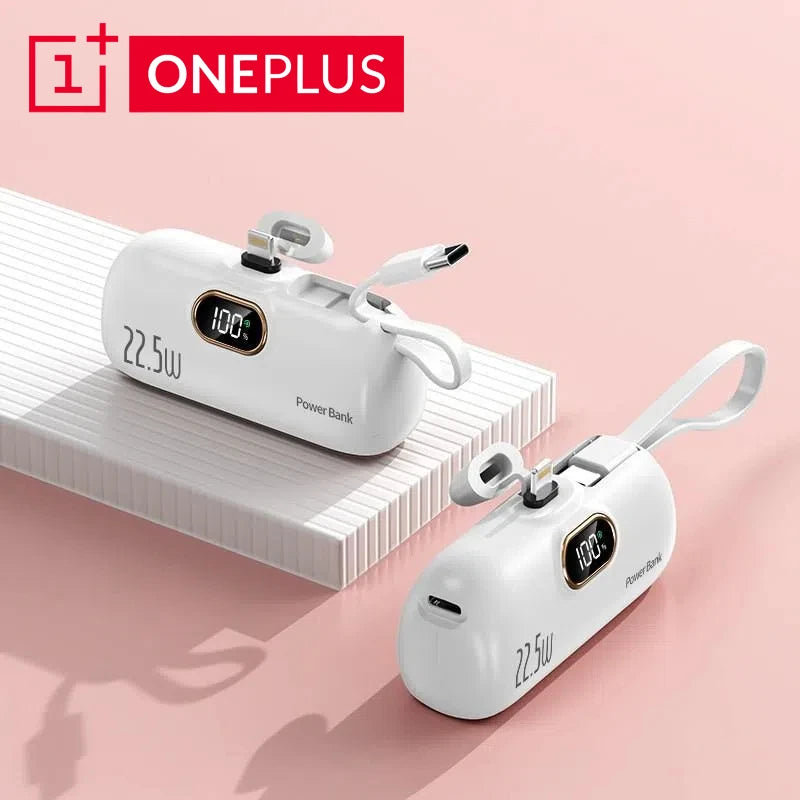 OnePlus 30000mAh Mini Portable Power Bank Capsule Mobile Power Supply Emergency External Battery Fast Charger Type-c For iPhone - Merit Sell