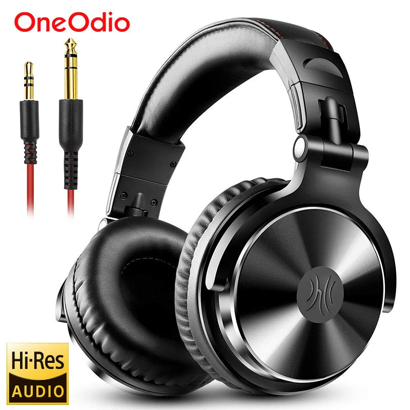Oneodio Over Ear Headphones Hifi Studio DJ Headphone Wired Monitor Music Gaming Headset Earphone For Phone Computer PC With Mic - Merit Sell