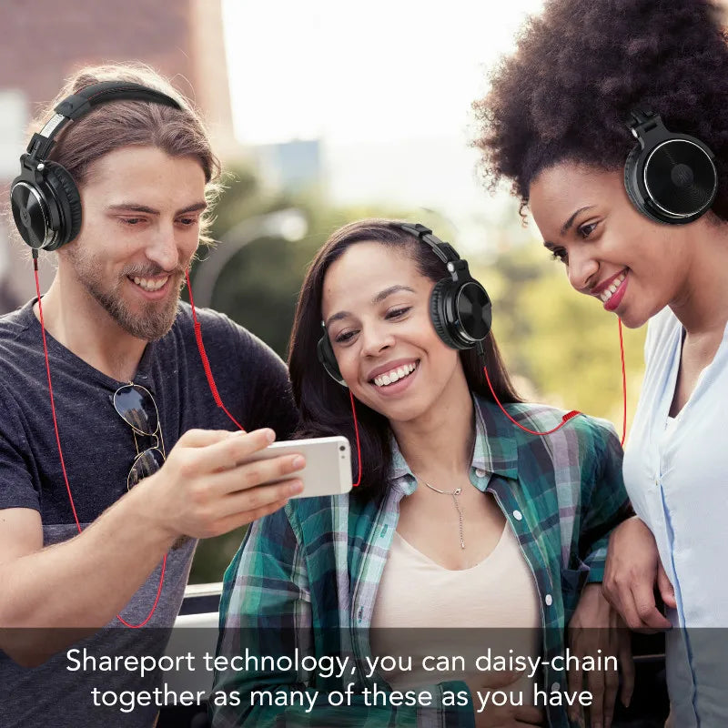 Oneodio Over Ear Headphones Hifi Studio DJ Headphone Wired Monitor Music Gaming Headset Earphone For Phone Computer PC With Mic - Merit Sell