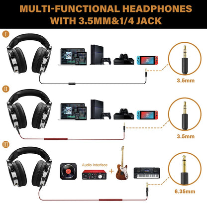 Oneodio Over Ear Headphones Hifi Studio DJ Headphone Wired Monitor Music Gaming Headset Earphone For Phone Computer PC With Mic - Merit Sell