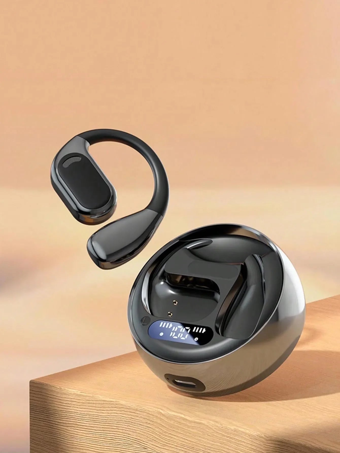Open Ear Bluetooth 5.4 Headphones 72H Battery Life with LED Display Noise Canceling Wireless Earbuds Audífonos for Sport Running - Merit Sell