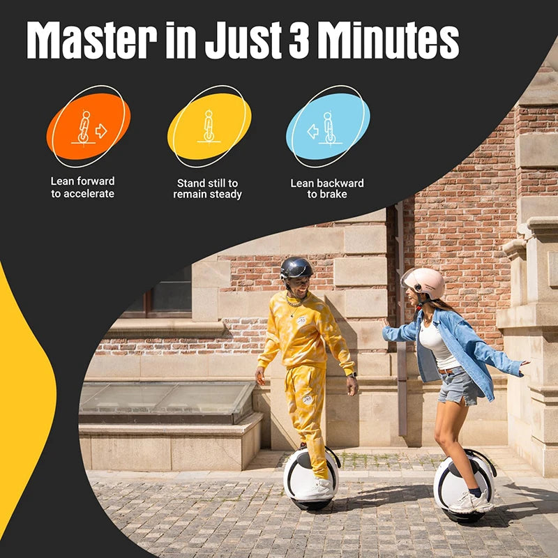 Original INMOTION E20 Electric Unicycle Motor 900W Battery 54.6V Top Speed 20km/h Range 30km Bluetooth Speaker 14inch EUC Wheel - Merit Sell