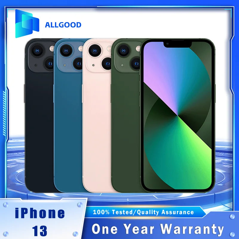 Original iPhone 13 Apple Unlocked 6.1" OLED A15 Bionic 4GB RAM 128GB 256GB 512GB ROM Face ID NFC 5G iOS Smartphone - Merit Sell