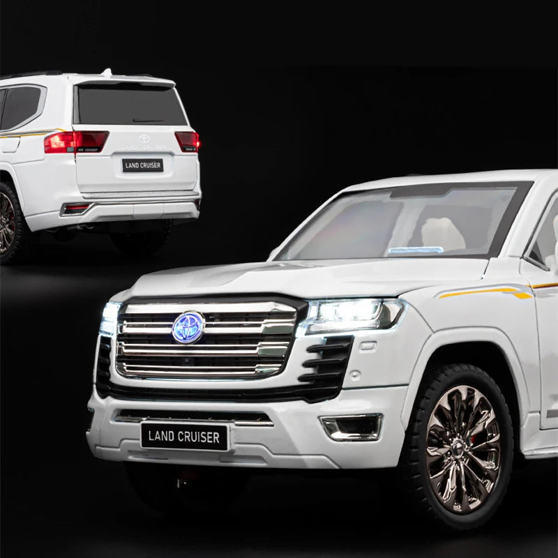 Over Size 1/18 Toyota Land Cruiser LC300 ZX Alloy Car Model Diecasts Metal Off-road Vehicles Car Model Sound Light Kids Toy Gift - Merit Sell