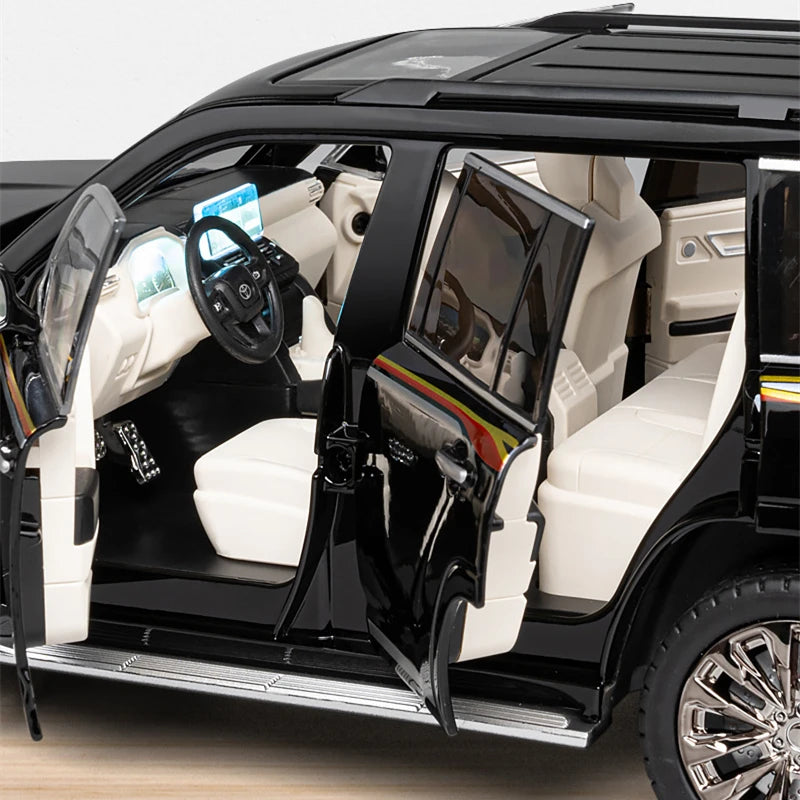 Over Size 1/18 Toyota Land Cruiser LC300 ZX Alloy Car Model Diecasts Metal Off-road Vehicles Car Model Sound Light Kids Toy Gift - Merit Sell