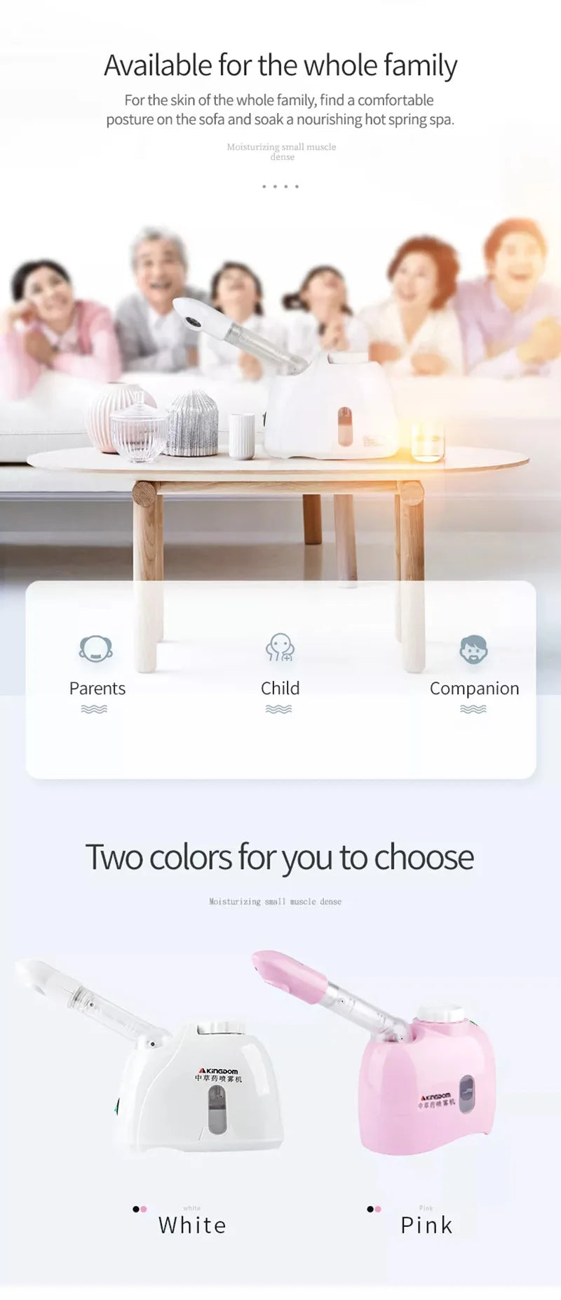 Ozone Facial Steamer Warm Mist Humidifier for Face Deep Cleaning Vaporizer Sprayer Salon Home Spa Skin Care Whitening - Merit Sell