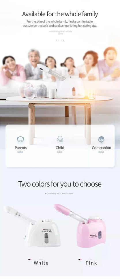 Ozone Facial Steamer Warm Mist Humidifier for Face Deep Cleaning Vaporizer Sprayer Salon Home Spa Skin Care Whitening - Merit Sell