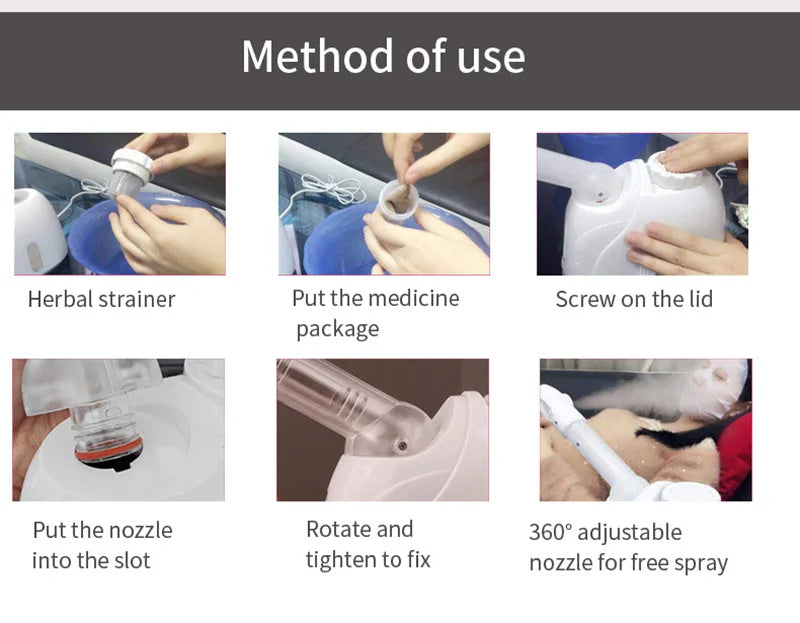 Ozone Facial Steamer Warm Mist Humidifier for Face Deep Cleaning Vaporizer Sprayer Salon Home Spa Skin Care Whitening - Merit Sell