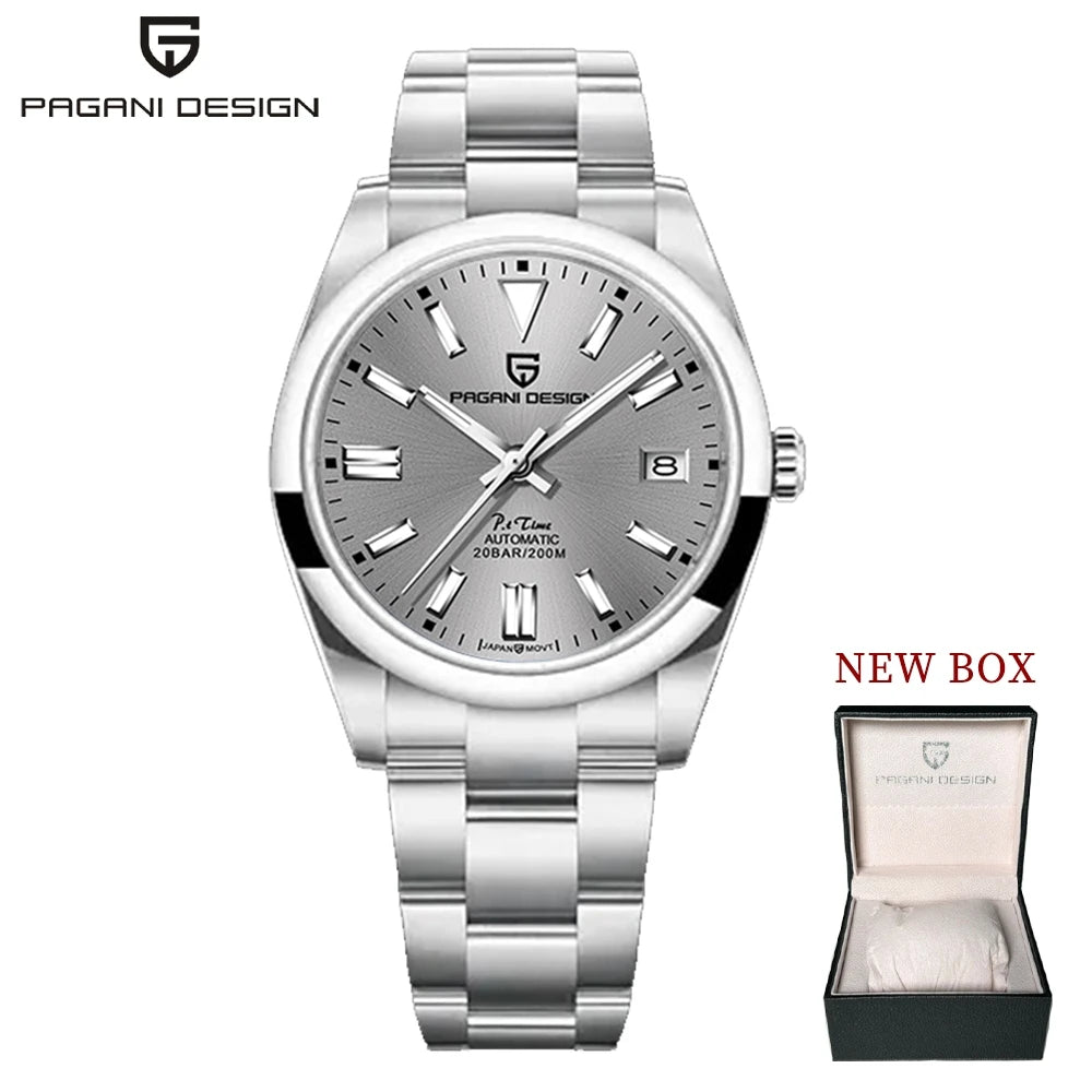 PAGANI DESIGN PD1690 Blue Men's Automatic Mechanical Watch Sapphire Glass 316Stainless Steel 100m Waterproof NH35A Clock Jubilee - Merit Sell