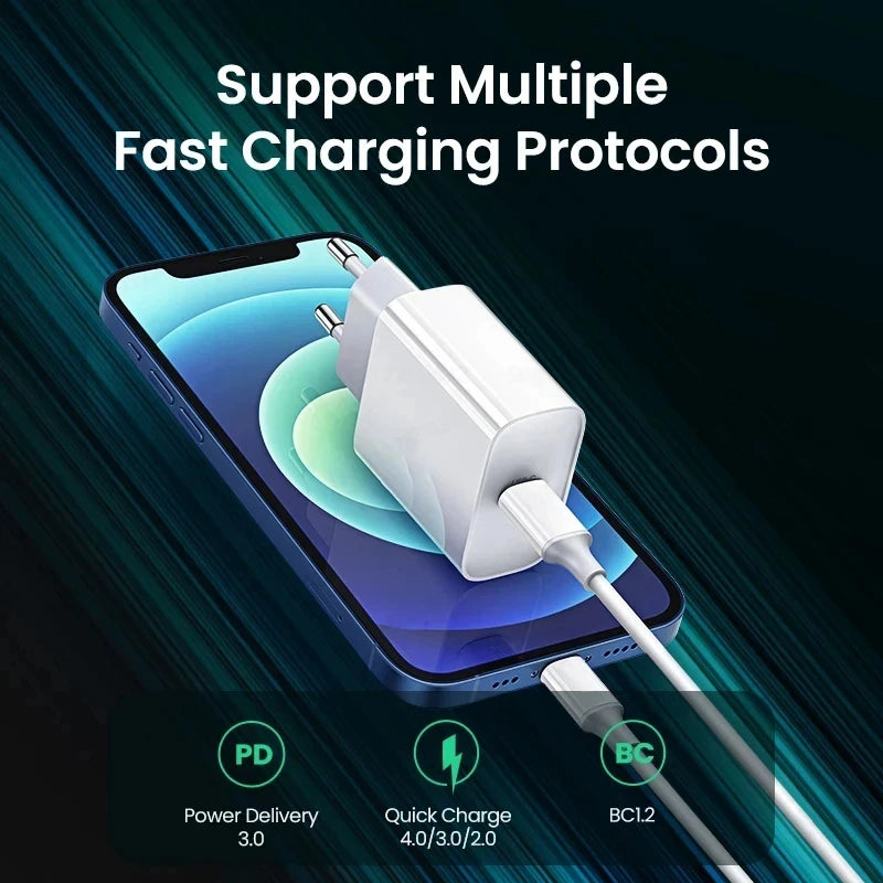 PD 35W USB C Fast Charger For Apple iPhone 16 15 14 13 12 11 Pro Max Fast Charging USB C Type C Charger Cable Phone Accessories - Merit Sell