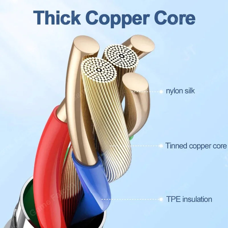 PD 66W Fast Charging Cable USB Type C Cable For iPhone 16 15 Pro Max Xiaomi 13 Huawei P30 Notebook USB A to Type C Cable - Merit Sell