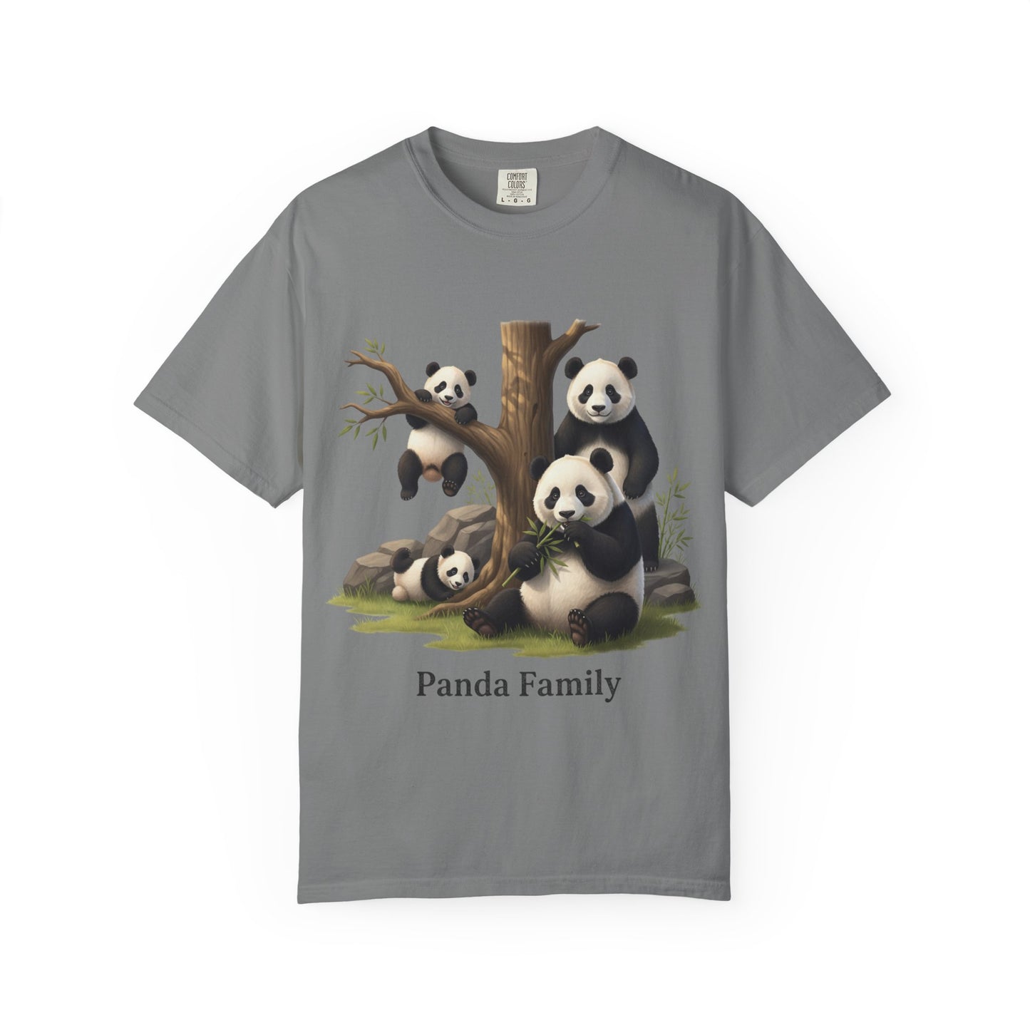Panda Family T-Shirt — Cute Bamboo Panda Crew Tee