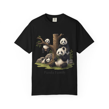 Panda Family T-Shirt — Cute Bamboo Panda Crew Tee