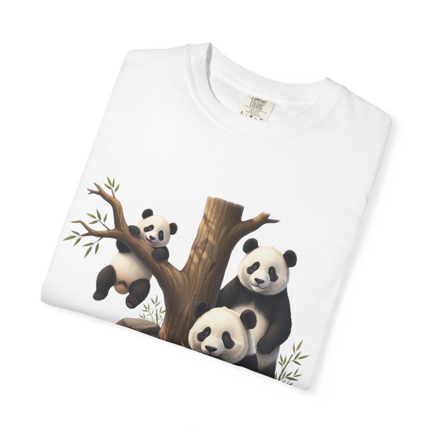 Panda Family T-Shirt — Cute Bamboo Panda Crew Tee