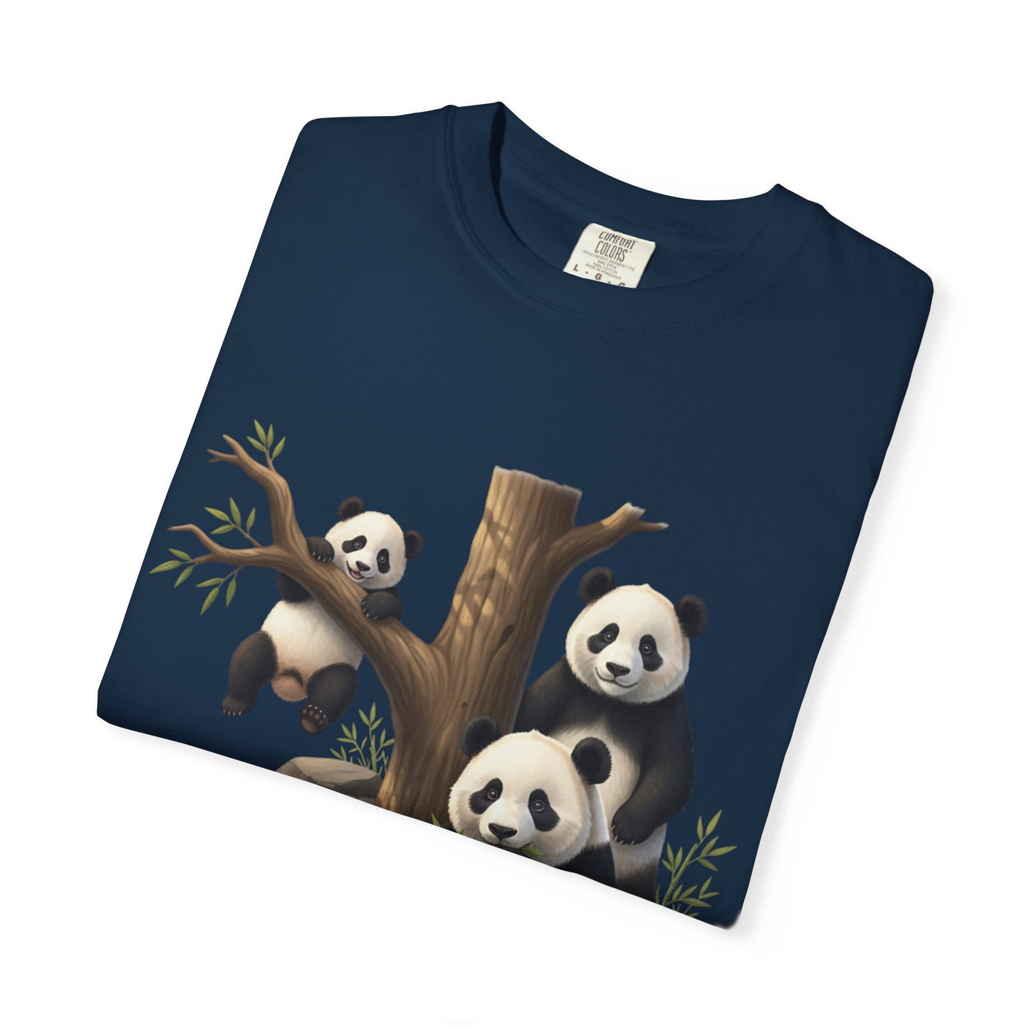 Panda Family T-Shirt — Cute Bamboo Panda Crew Tee
