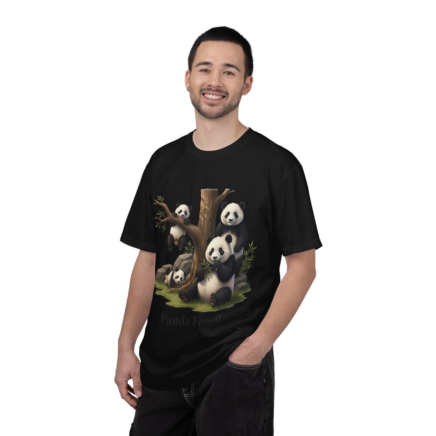 Panda Family T-Shirt — Cute Bamboo Panda Crew Tee