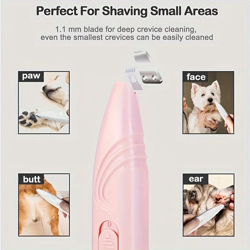 Paw Trimmer for Grooming, Cordless Electric Small Pet Grooming Clippers Hair Trimmer for Dogs Cats, Low Noise for Trimming Pet's - Merit Sell