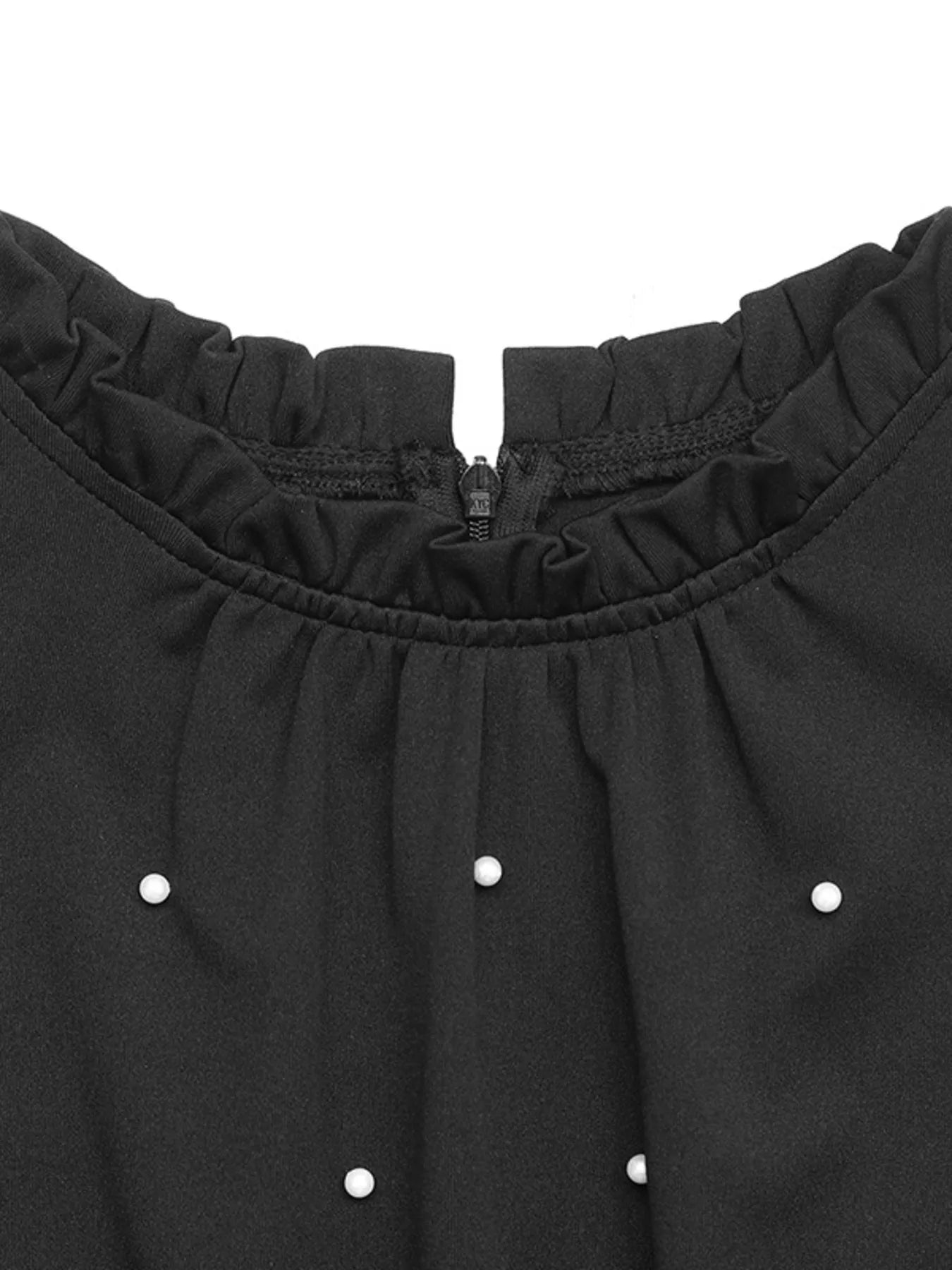 Pearl Detail Ruffled Cap Sleeve Jumpsuit - Merit Sell