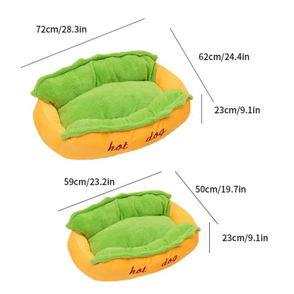 Pet Bed Hot Dog House Lounger Bed Kennel Mat Soft Fiber Pet Dog Puppy Warm Removable Washable Waterlon for Cats - Merit Sell