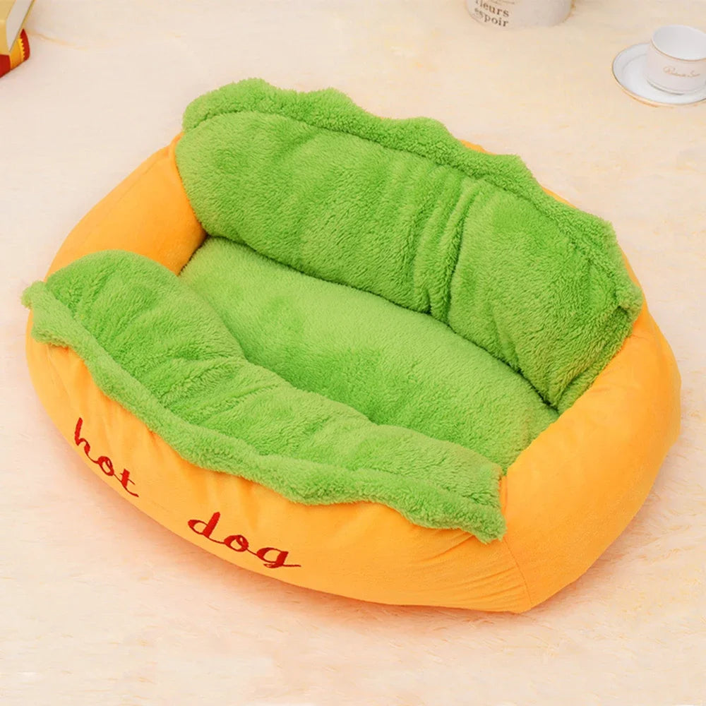 Pet Bed Hot Dog House Lounger Bed Kennel Mat Soft Fiber Pet Dog Puppy Warm Removable Washable Waterlon for Cats - Merit Sell