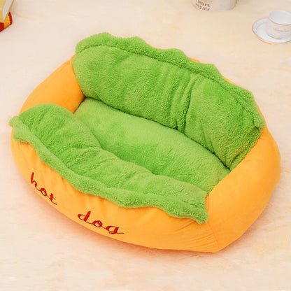 Pet Bed Hot Dog House Lounger Bed Kennel Mat Soft Fiber Pet Dog Puppy Warm Removable Washable Waterlon for Cats - Merit Sell