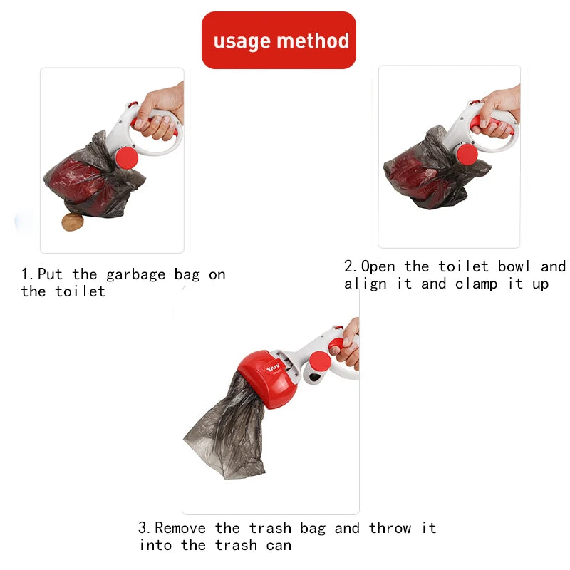 Pet Dog Pooper Scooper Portable Outdoor Cleaner Garbage Picker Poop Bag Collection Convenient Cleaning Tools Dog Poop Collector - Merit Sell