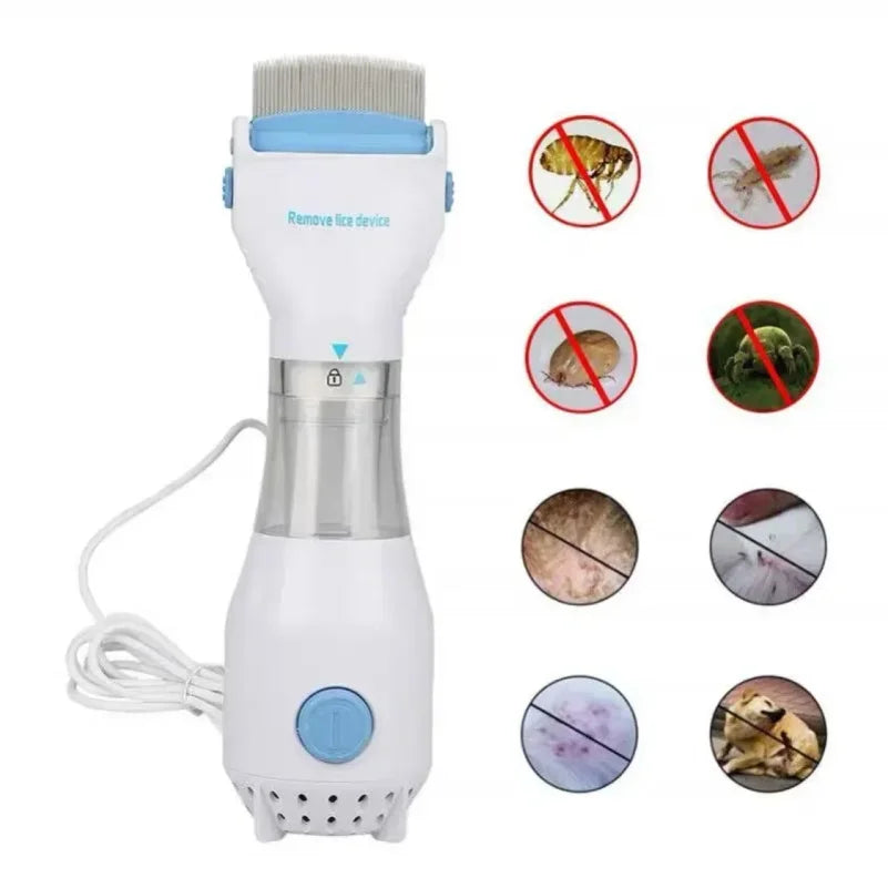 Pet Electric Lice Grabber Comb Multifunctional Physical Flea Removal Killer Brush for Cats Dogs Hair Cleaner Lice Remover Comb - Merit Sell