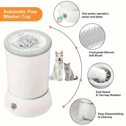 Pet Feet Washer Electrical Pet Paw Cleaner Automatic Pet Foot Cleaning Cup Portable Quick Low Noise Dog Cat Paw Cleaner - Merit Sell