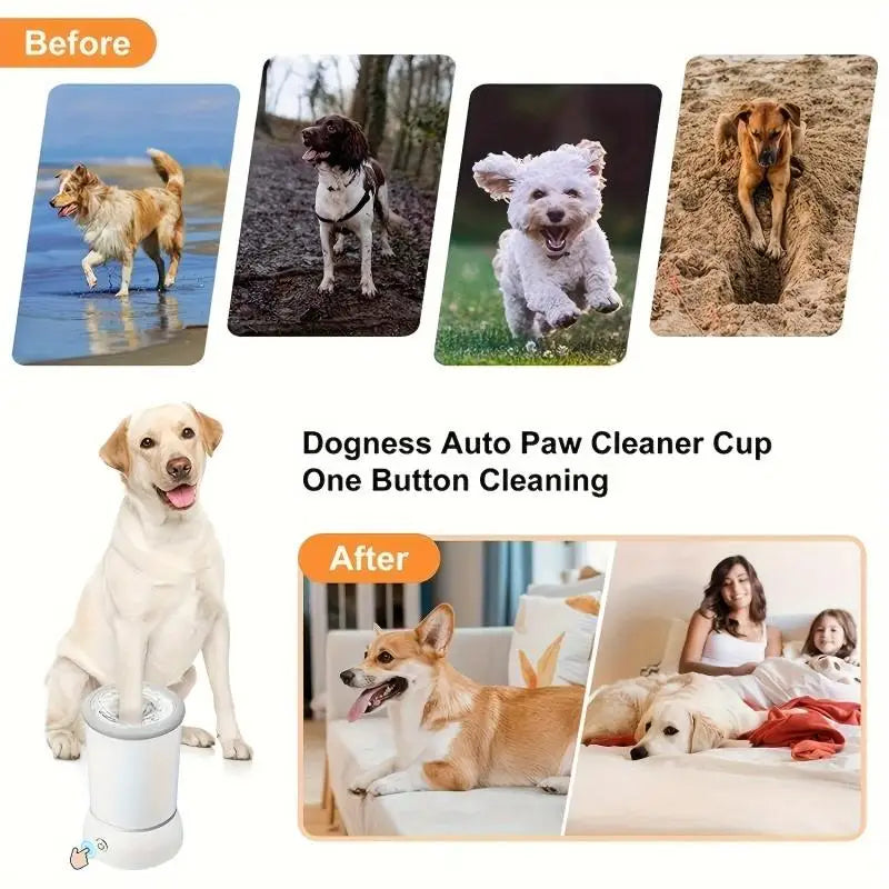 Pet Feet Washer Electrical Pet Paw Cleaner Automatic Pet Foot Cleaning Cup Portable Quick Low Noise Dog Cat Paw Cleaner - Merit Sell