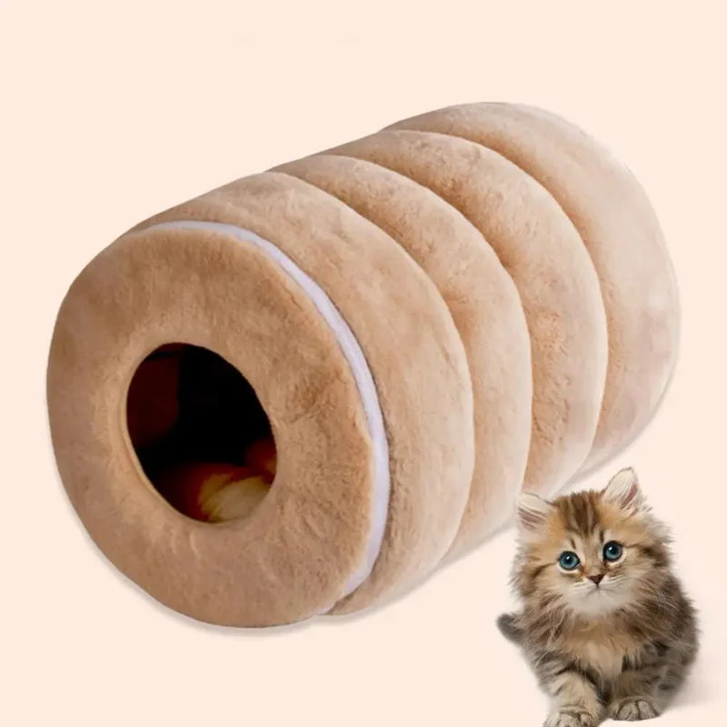 Pet Nest Cocoon Shape Closed Cat Nest Small Dog Bed Plush Soft Puppy Cats Cave Winter Warm Sleeping Bed Removable Cover Supplies - Merit Sell