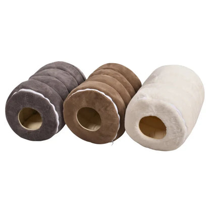 Pet Nest Cocoon Shape Closed Cat Nest Small Dog Bed Plush Soft Puppy Cats Cave Winter Warm Sleeping Bed Removable Cover Supplies - Merit Sell