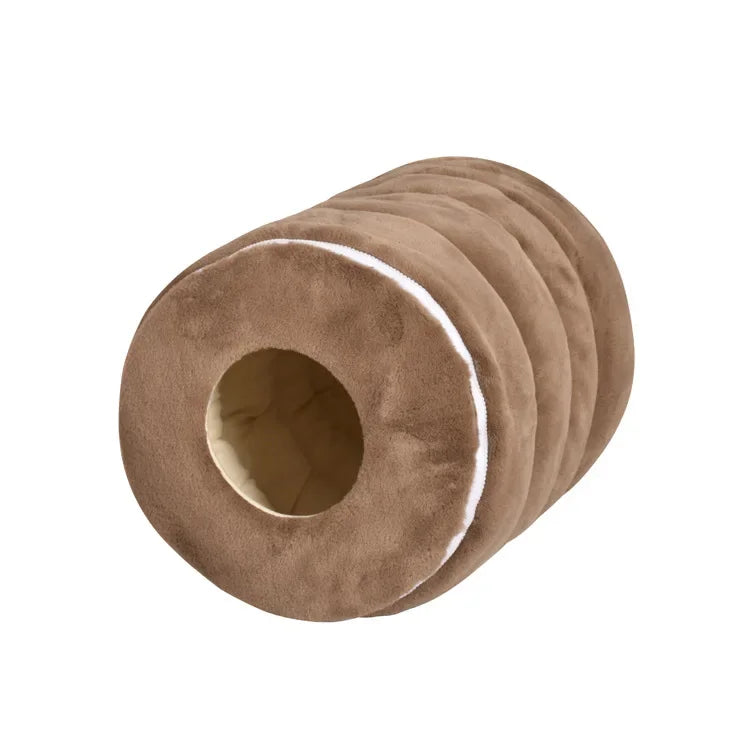 Pet Nest Cocoon Shape Closed Cat Nest Small Dog Bed Plush Soft Puppy Cats Cave Winter Warm Sleeping Bed Removable Cover Supplies - Merit Sell
