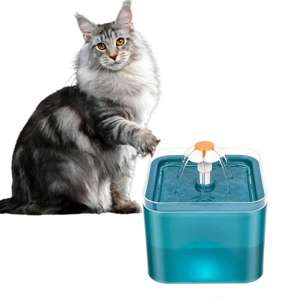 Pet Water Dispenser with Recirculate Filtring Cat Drinking Fountain USB Charging for Fresh Water with LED Lighting Automatic - Merit Sell