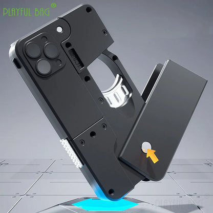 Phone 15 15Pro 15Pro Max Folding Mobile Phone Soft Bullet Launcher Mini Portable Toy Gun Model Adult Games Toy M4 AR15 AK ZG282 - Merit Sell