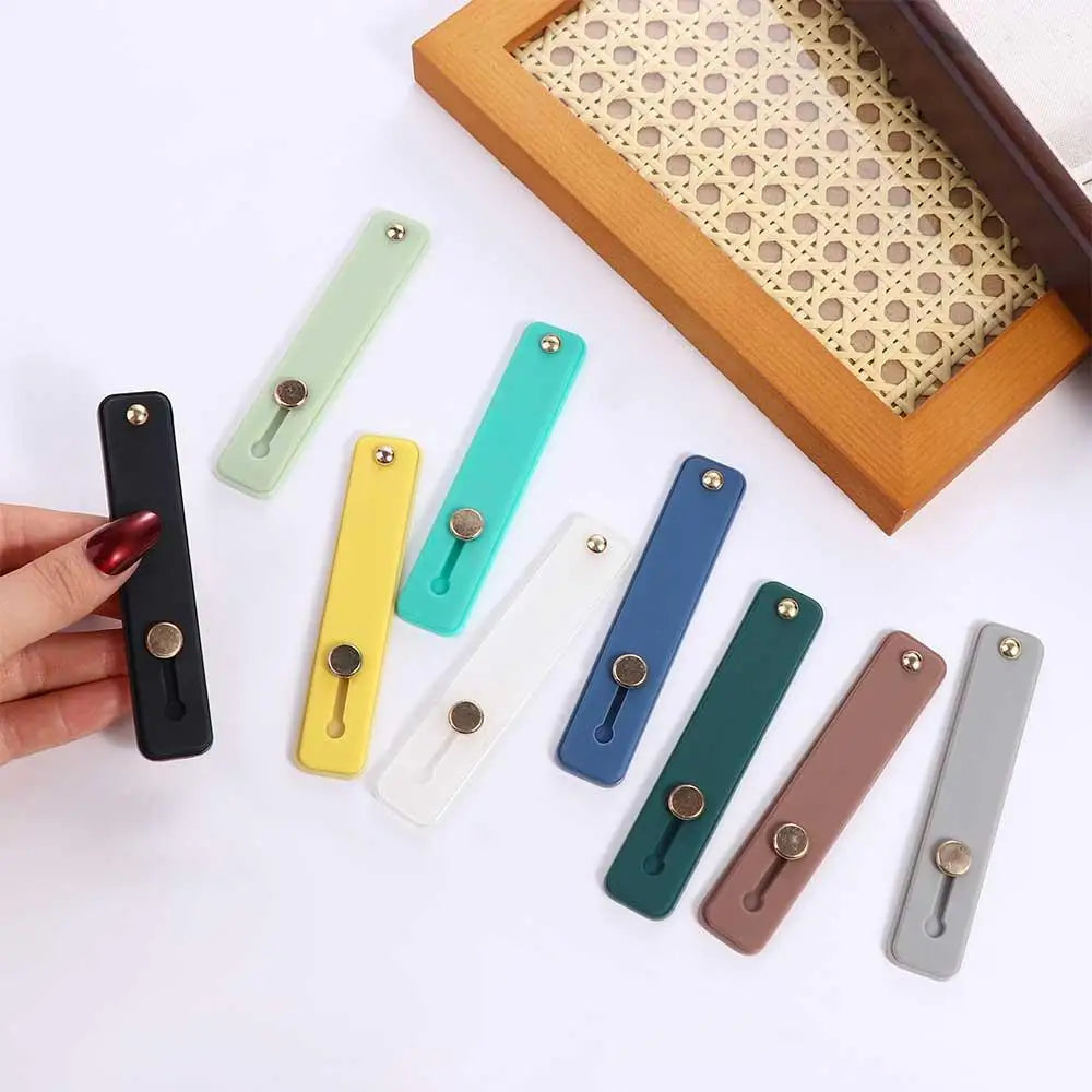 Phone Stand Grip Candy Color Silicone Telescopic Finger Strap Mobile Phone Desktop Bracket Smartphone Support - Merit Sell