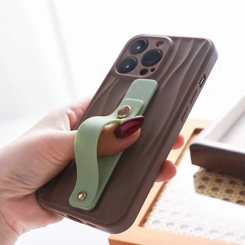 Phone Stand Grip Candy Color Silicone Telescopic Finger Strap Mobile Phone Desktop Bracket Smartphone Support - Merit Sell