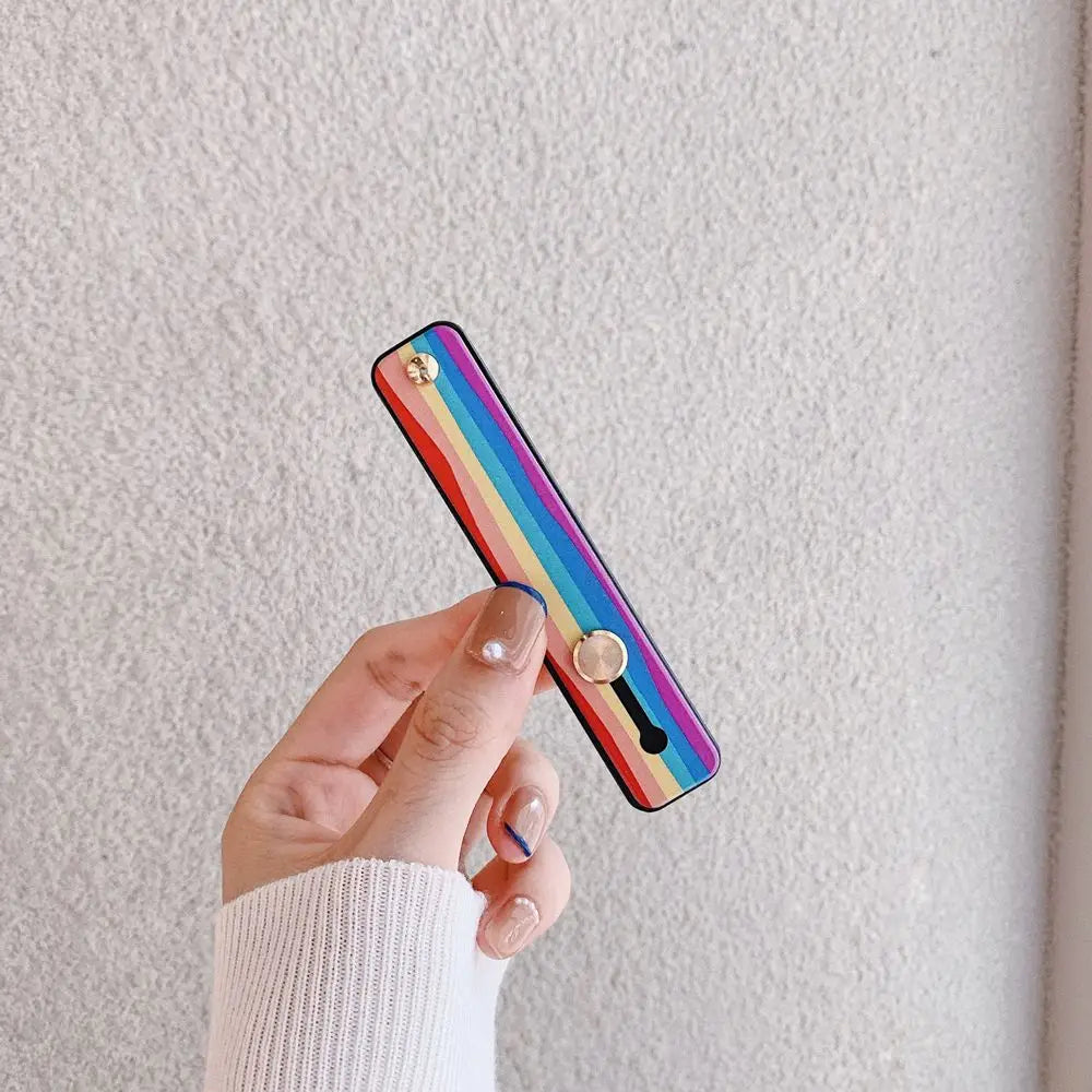 Phone Stand Grip Candy Color Silicone Telescopic Finger Strap Mobile Phone Desktop Bracket Smartphone Support - Merit Sell