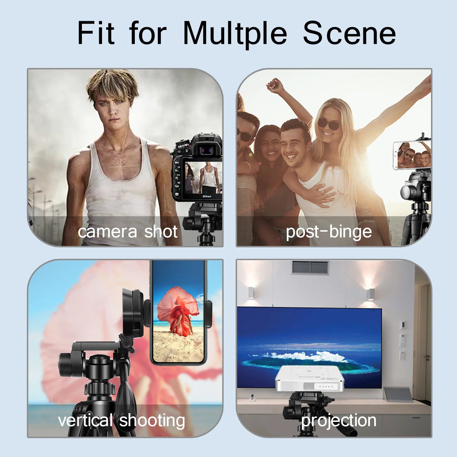 Phone Travel Self Tripod Aluminum Tall 55” 140CM Stand With Quick Plates Mount Pan Head For Canon Nikon DSLR SLR Digital Camera - Merit Sell