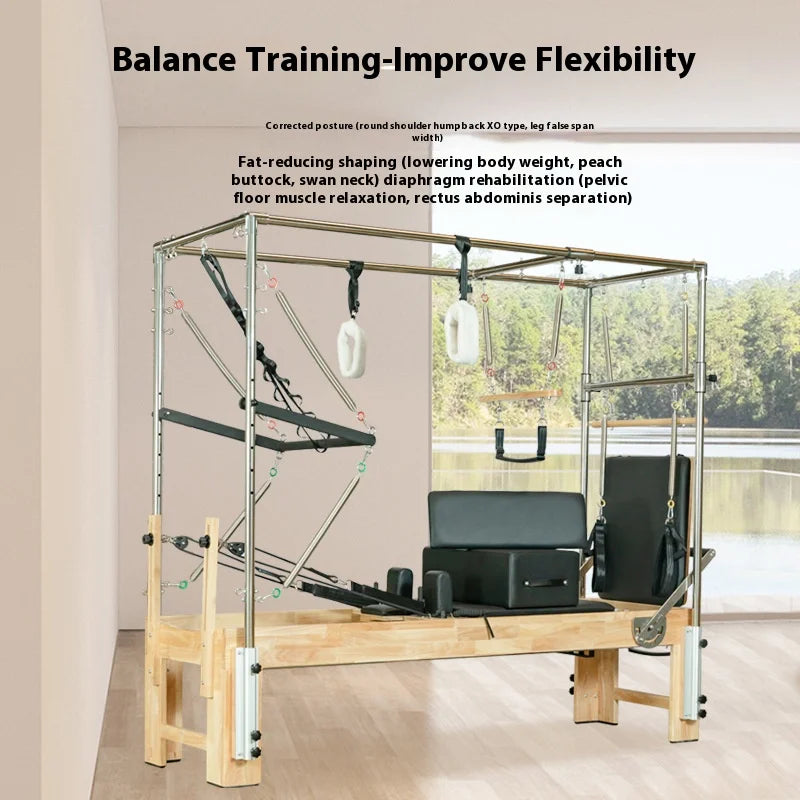 Pilates Equipment Maple wood Core Bed Pilates Bed Pilates Three in One Bed Yoga Plastic Multifunctional Equipment Indoor - Merit Sell